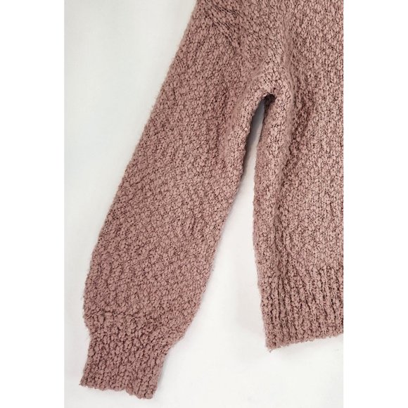 Yet Again Sweater Womens Small Pink Fluffy Soft Knitted Preppy Turtle Neck Top - Picture 9 of 10